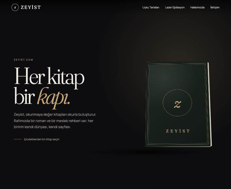 Zeyist kitap mağazası ana sayfası